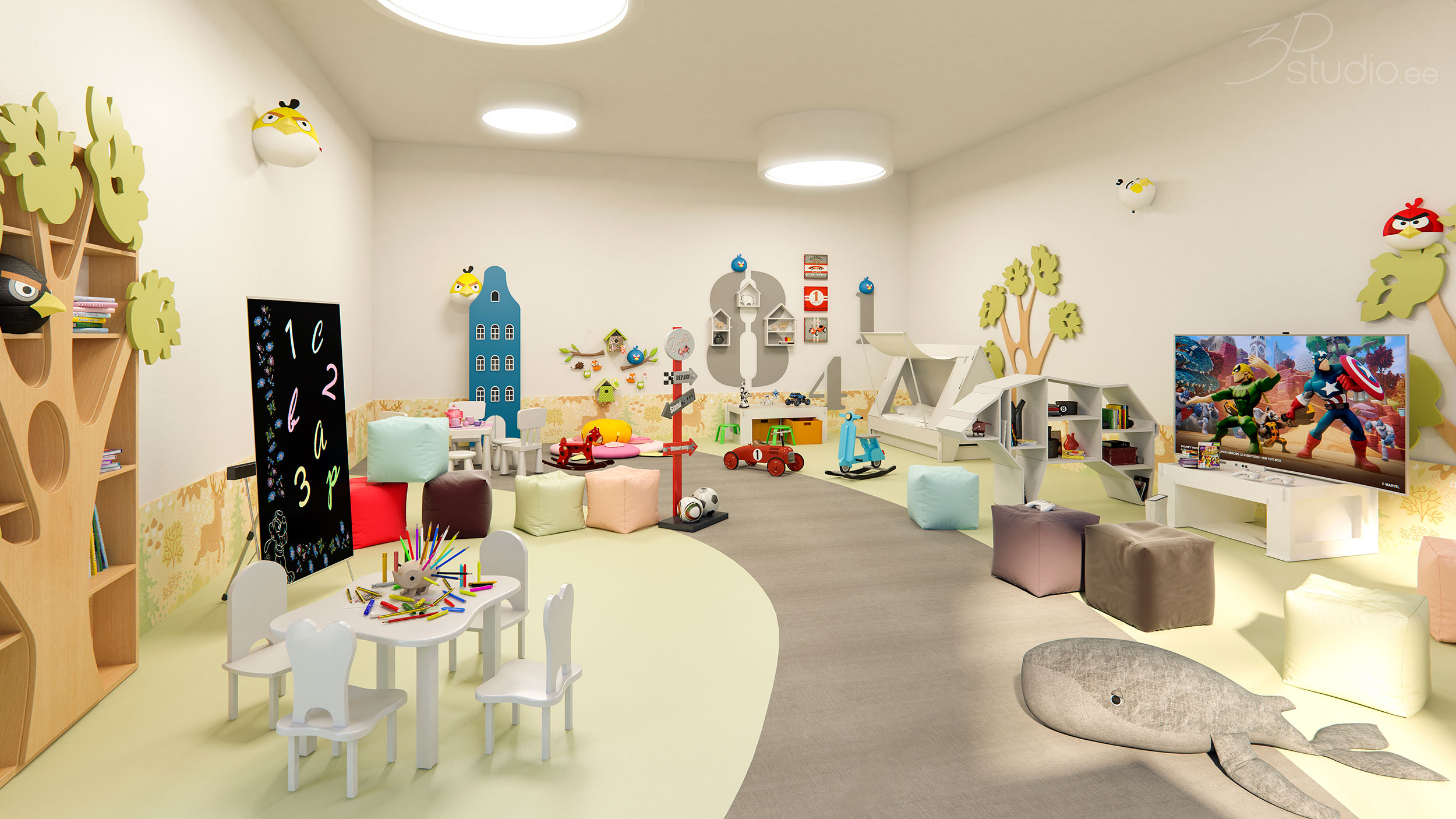 3D malli, tulkinta, arkkitehtuuri, sisustus, kuvia, Vega, Residence