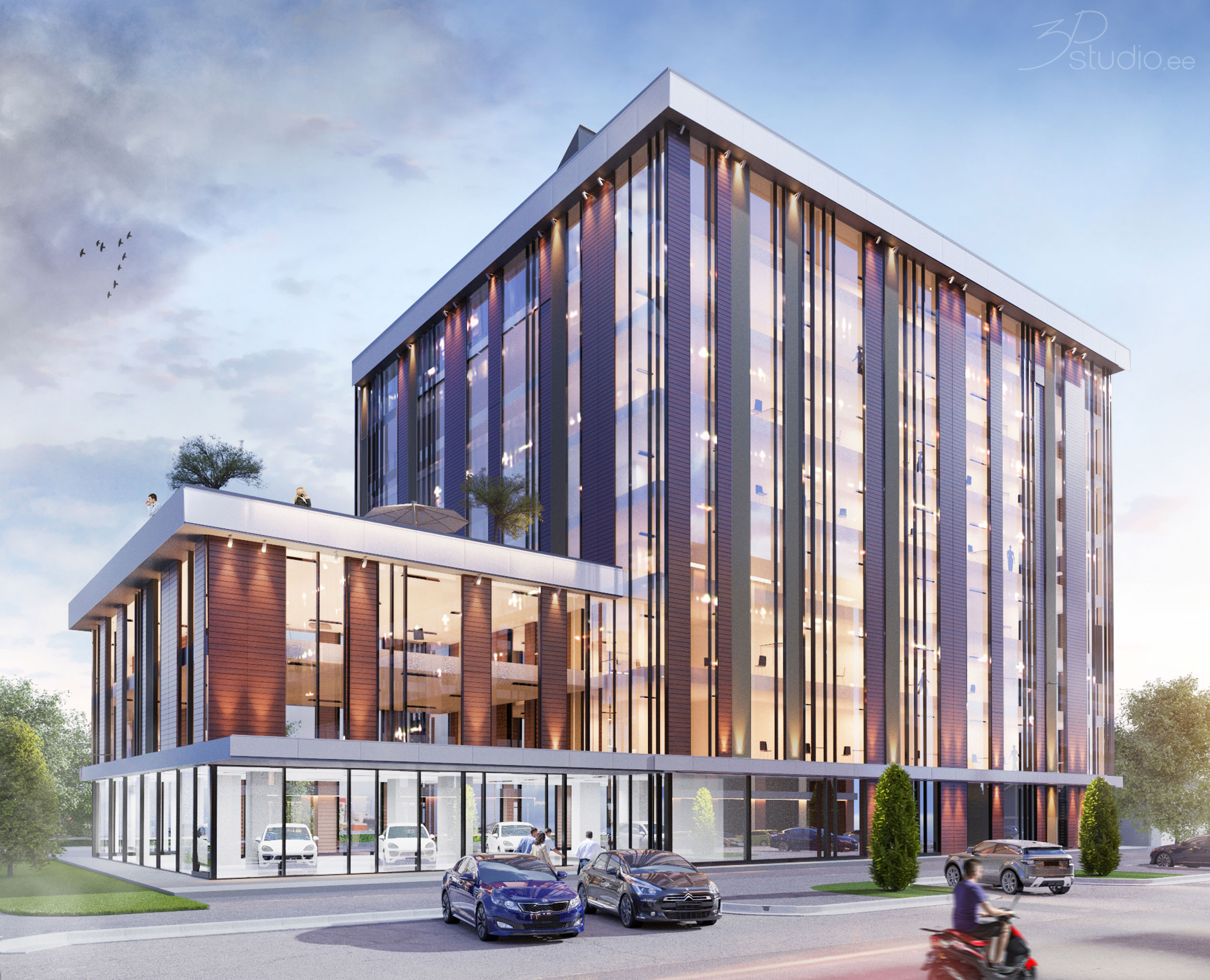 Commercial, Real estate, 3D rendering, images, Peterburi 52D